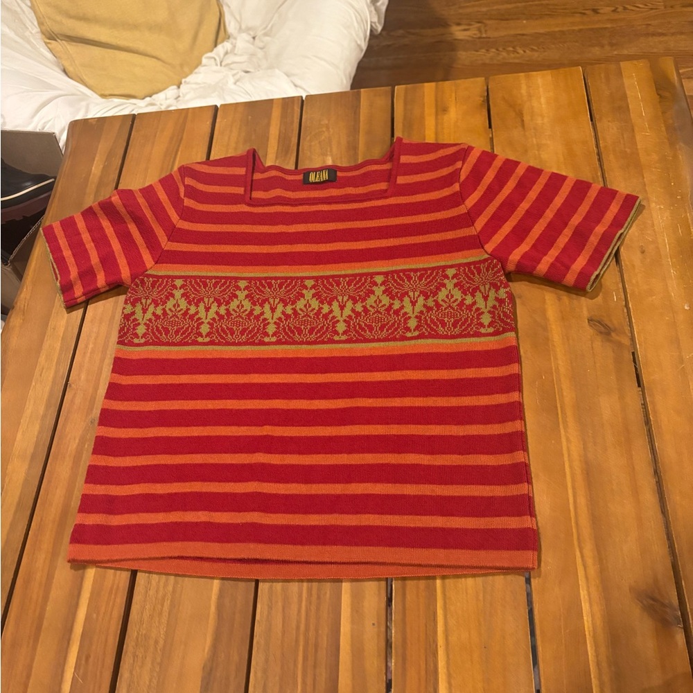 Oleana Silk and Wool Sweater Jumper Shirt Women's Size Medium